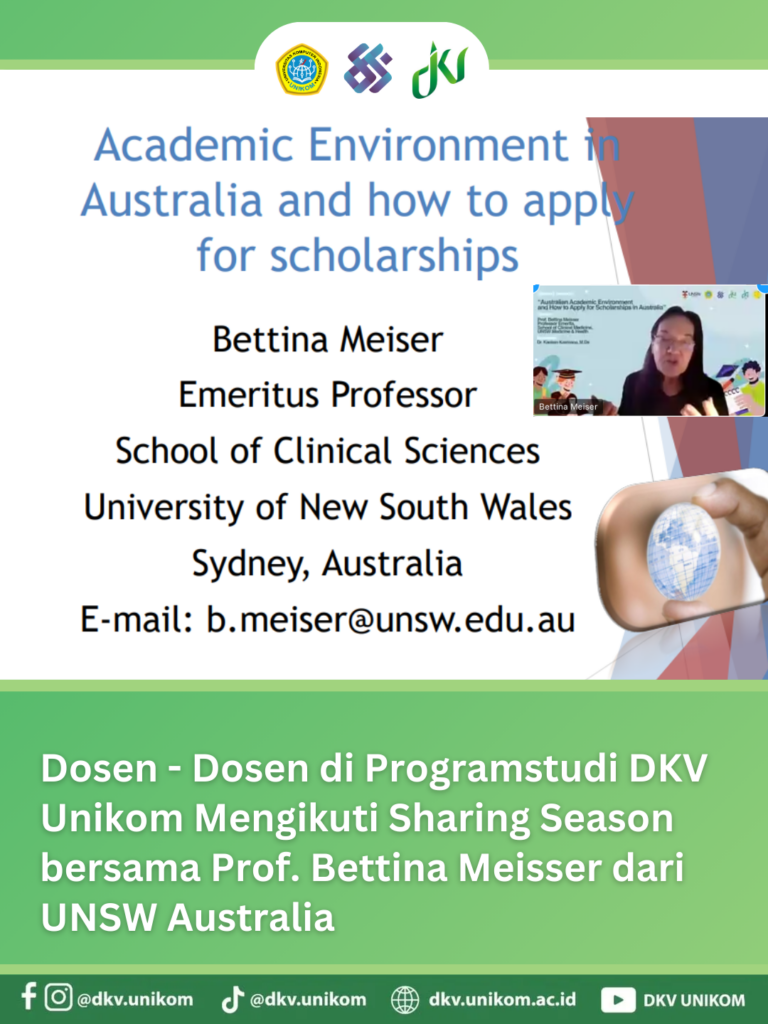 Dosen – Dosen di Programstudi DKV Unikom Mengikuti Sharing Season bersama Prof. Bettina Meisser dari UNSW Australia